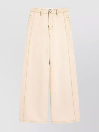 Ami denim wide-leg trousers
