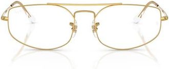 Ray-Ban 58mm Irregular Optical Glasses in Yellow at Nordstrom