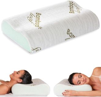 OEM Almohada Cervical Y Cuello Viscoelastica Cojin Ortop&eacute;dico Para Dormir Anti&aacute;caros Antial&eacute;rgico Y Transpirable Ideal Para Dolores De Cuello Forro En Bam