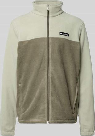 Columbia Regular Fit Fleecejacke mit Logo-Patch Modell Mountain in Oliv, Gr&ouml;&szlig;e XXL