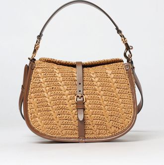 Etro Borsa Pony Medium Etro in rafia crochet e pelle