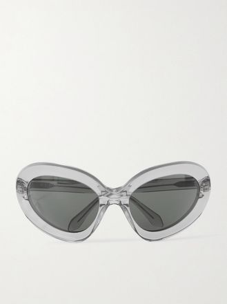 Alaia Occhiali Da Sole In Acetato Con Montatura Rotonda - Grigio