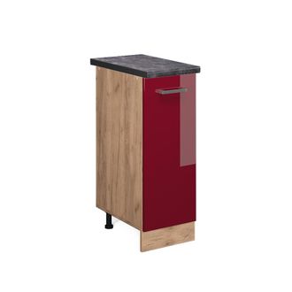 Vicco Armario De Farmacia R-line, Rojo Burdeos Alto Brillo, 30 Cm, Et Antracita Vicco