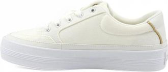 Tommy Hilfiger Contrast Heel Trainers - Dames - Sneakers - Wit - 40 EU - Katoen - Schoenen