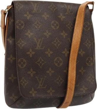 Louis Vuitton Pre-owned Musette Handbag - Dames - Vintage Schoudertas - Bruin - ONE Size - Leer - Vintage
