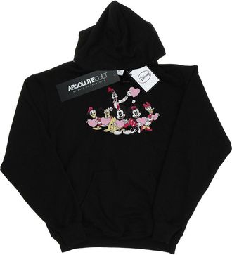 Disney Heren Mickey Mouse Love Friends Hoodie (Zwart)