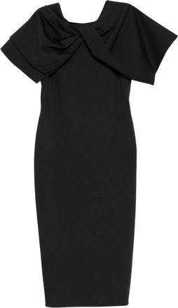 Alberta Ferretti Abito midi con fiocco - Grigio