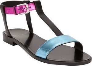 Saint Laurent Nu Pied T-strap Flat Sandal Shoe Flat Size 41