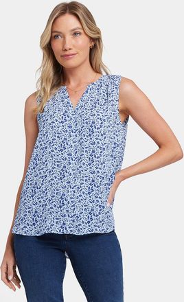 NYDJ Mouwloze Pintuck Blouse