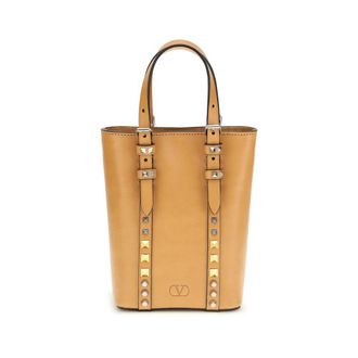 Valentino Garavani Beige Calf Leather Bos Taurus Shoulder Mens Bag