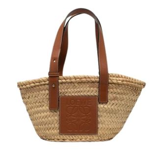 Loewe Pre-owned Tote Bags, female, Beige, Size: ONE SIZE Pre-owned Raffia Tote Bag