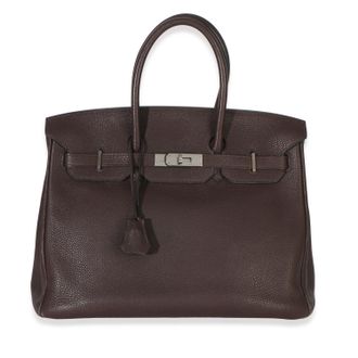 Herm&egrave;s Herm&egrave;s Togo Birkin 35 PHW Chocolat