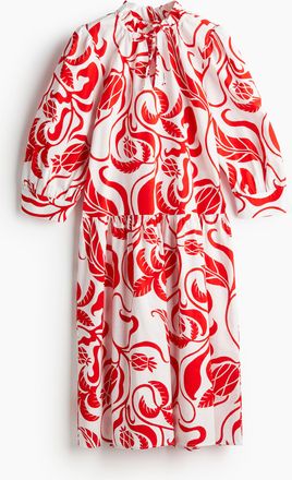 H&M Kleid mit Volantkragen - Red