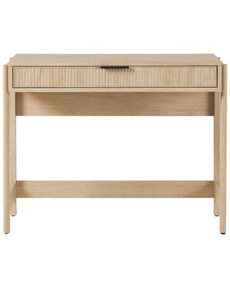 Walker Edison Transitional Reeded Writing Desk With Drawer