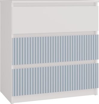OEM C&oacute;moda Moderna Para Habitaci&oacute;n Infantil/juvenil - Blanca/azul - &iexcl;amplia Y Elegante
