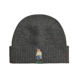 Polo Ralph Lauren Beanie van wolmix - Heren - Accessoires - Grijs - Maat: ONE Size Wol