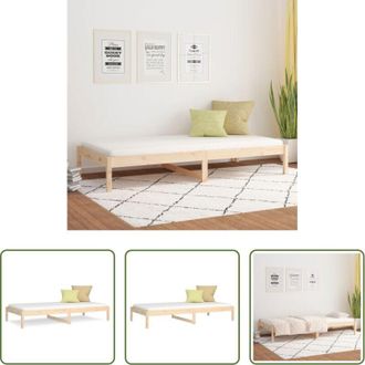 vidaXL vidaXL Divano letto con materasso - Dormeuse senza Materasso 80x200 cm in Legno Massello di Pino