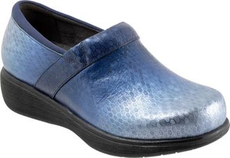 Softwalk Meredith Sport Clog in Blue Embossed Patent at Nordstrom, Size 10.5