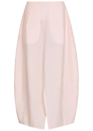Toteme Crinkled Silk-blend Maxi Skirt - Light Pink - 40 (UK12 / M)
