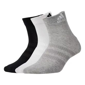adidas Breathable Sports Short Basketball Socks Black/White/Grey DZ9434