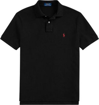 Polo Ralph Lauren Slim Fit Mesh Polo Shirt - Heren - Polos - Zwart - 2XL - Katoen - Tops