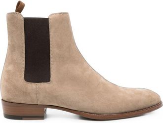 Saint Laurent Beige Color Block Boots