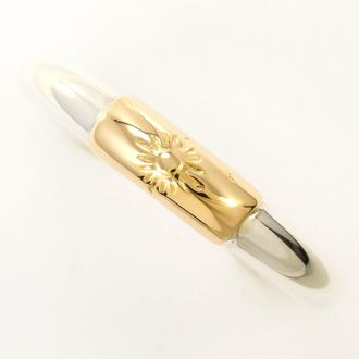 C&A Silver Yellow Gold Yellow Gold (18K) Silver Band Ring (Pre-Owned)
