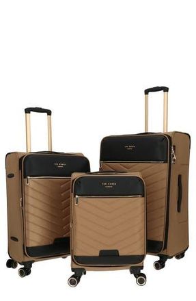 Ted Baker Chevron Quilt 3-Piece Luggage Set in Brown at Nordstrom Rack