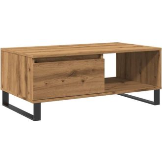 vidaXL Mesa De Centro Madera De Ingenier&iacute;a Roble Artisan 90x50x36,5 Cm Vidaxl