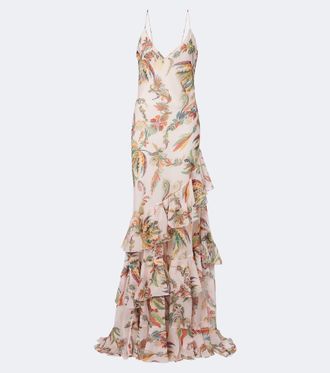 Etro Floral ruffled gown