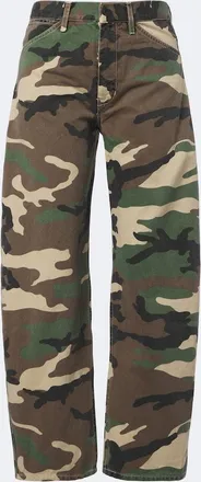 Nili Lotan Tribeca camouflage barrel-leg jeans