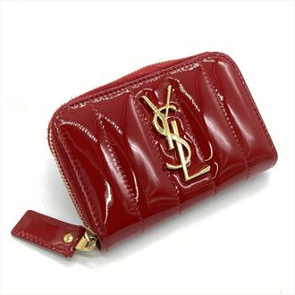 Saint Laurent Red Color Leather Coin Purse/Coin Case (Pre-Owned)