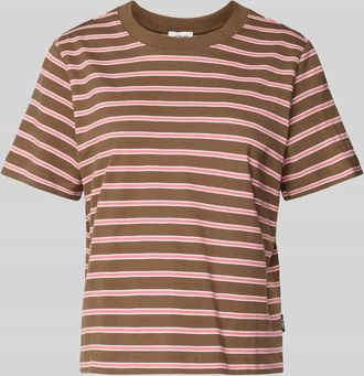 s.Oliver Red Label Regular Fit T-Shirt aus reiner Baumwolle in Mittelbraun, Gr&ouml;&szlig;e 34