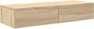 vidaXL Estante De Pared Con Cajones Madera Contrachapada Roble Sonoma Vidaxl