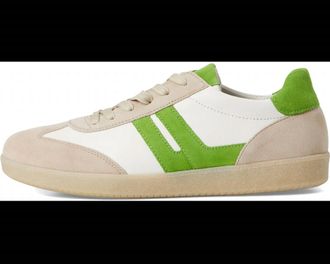 Gabor Womens Flat Sneaker In Oak/latte/green