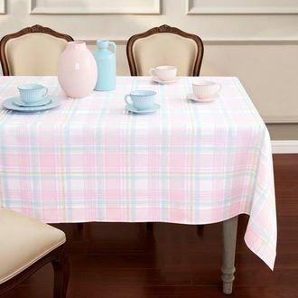 Solino Home Linen Tablecloth for Dining Table, Holiday and Everyday Table Decor - Palm Beach Plaid at Nordstrom, Size X-Small