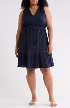 Max Studio Sleeveless Tiered Dress in Navy at Nordstrom Rack, Size 2X