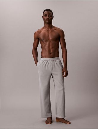 Calvin Klein Mens Pique Sleep Pants - Grey - XL