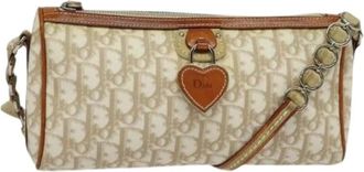 Dior Pre-owned Shoulder Bags, female, Beige, Size: ONE SIZE Pre-owned Leather Shoulder Bag