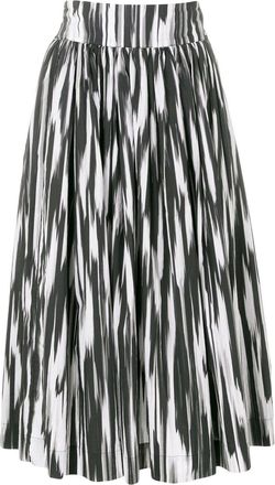 Woolrich printed full skirt - women - Cotton - S - Black