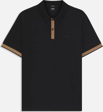 HUGO BOSS Mens BOSS Black H-Phillipson 200 Polo Shirt 001 Black - Size: 38