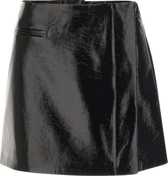 Courr&egrave;ges One Minute Vinyl Rok - Dames - Korte rokken - Zwart - XS - Katoen - Rokken