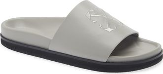 Off-white Pool Time Slide Sandal in Grey Grey at Nordstrom Rack, Size 10Us / 43Eu
