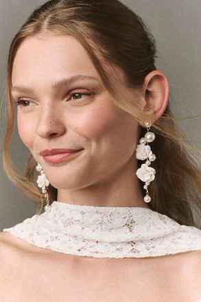 Twig & Honey Twigs & Honey Rose Petal Drop Earrings