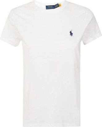 Ralph Lauren Cotton Jersey Crewneck T-shirt - Dames - T-shirts - Wit - L - Katoen - Tops