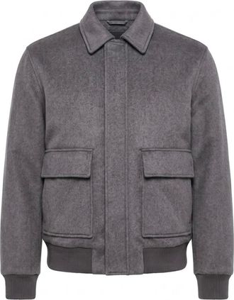 PESERICO Bomber de Lana y Cachemira - Jackets - Hombre - Gris - 2XL