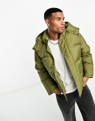 Levi's Down - Piumino verde oliva con cappuccio