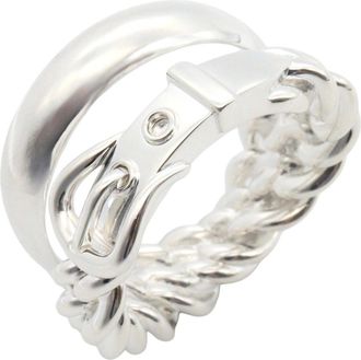 Herm&egrave;s Silver Silver 925 Band Ring (Pre-Owned)