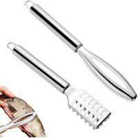 OEM Juego De 2 Cuchillos Descamadores De Pescado Para Quitar Las Escamas, Raspador De Escamas De Acero Inoxidable Para Cocina, Restaurante Y Hotel - Crezu