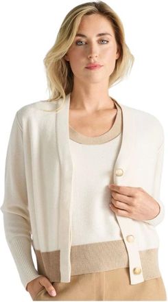 Marie Méro Truien & Vesten, Dames, Beige, 2Xl, Wol, Luxe Wol Kasjmier Vest